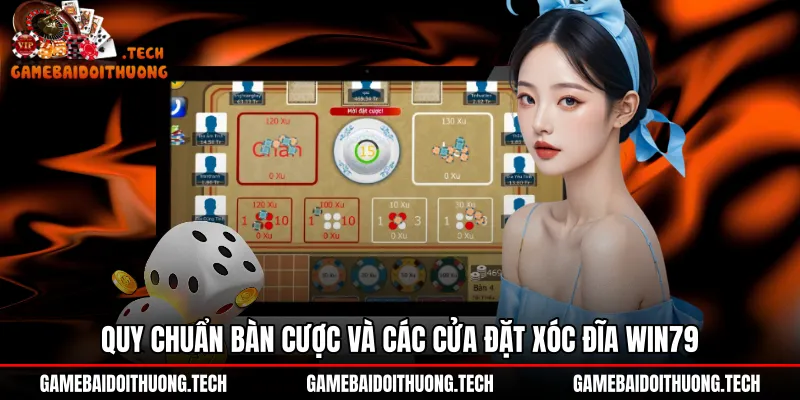 Thiết kế bàn cược và quy tắc quân vị Xóc đĩa Win79