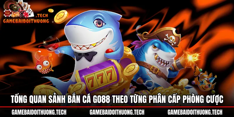 Phân chia phòng chơi Bắn cá Go88 theo từng hạn mức cược