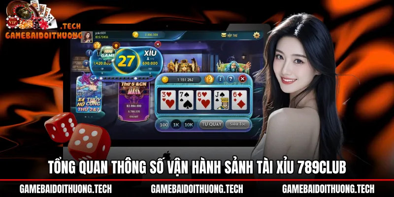 Bảng thông số vận hành chi tiết sảnh Tài xỉu 789Club
