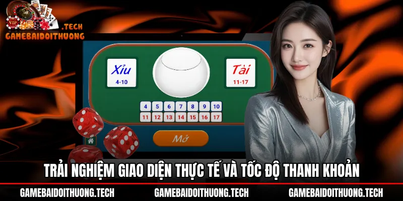 Giao diện nặn bát cùng tốc độ rút tiền Tài xỉu 789Club